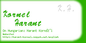 kornel harant business card